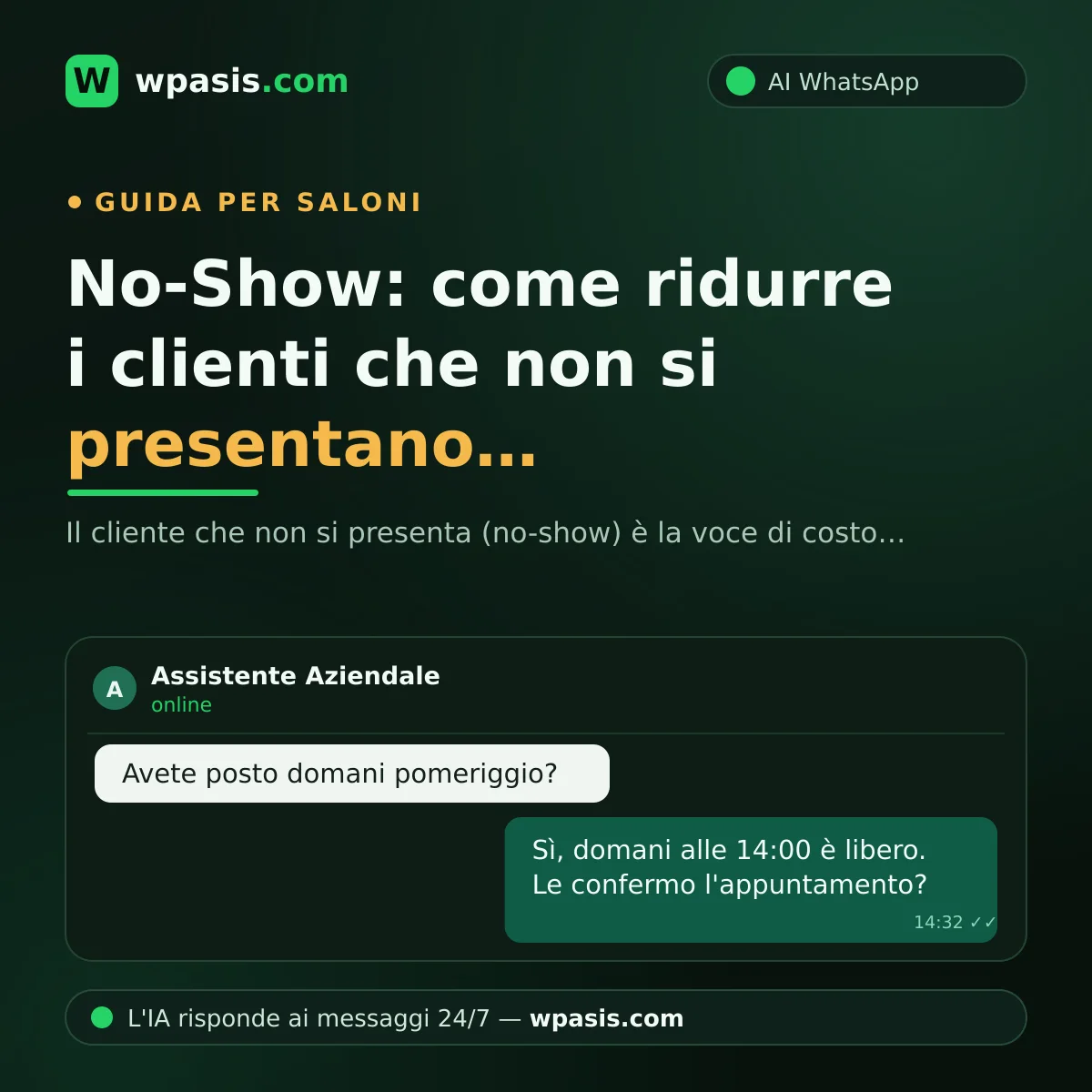 No-Show: come ridurre i clienti che non si presentano all'appuntamento