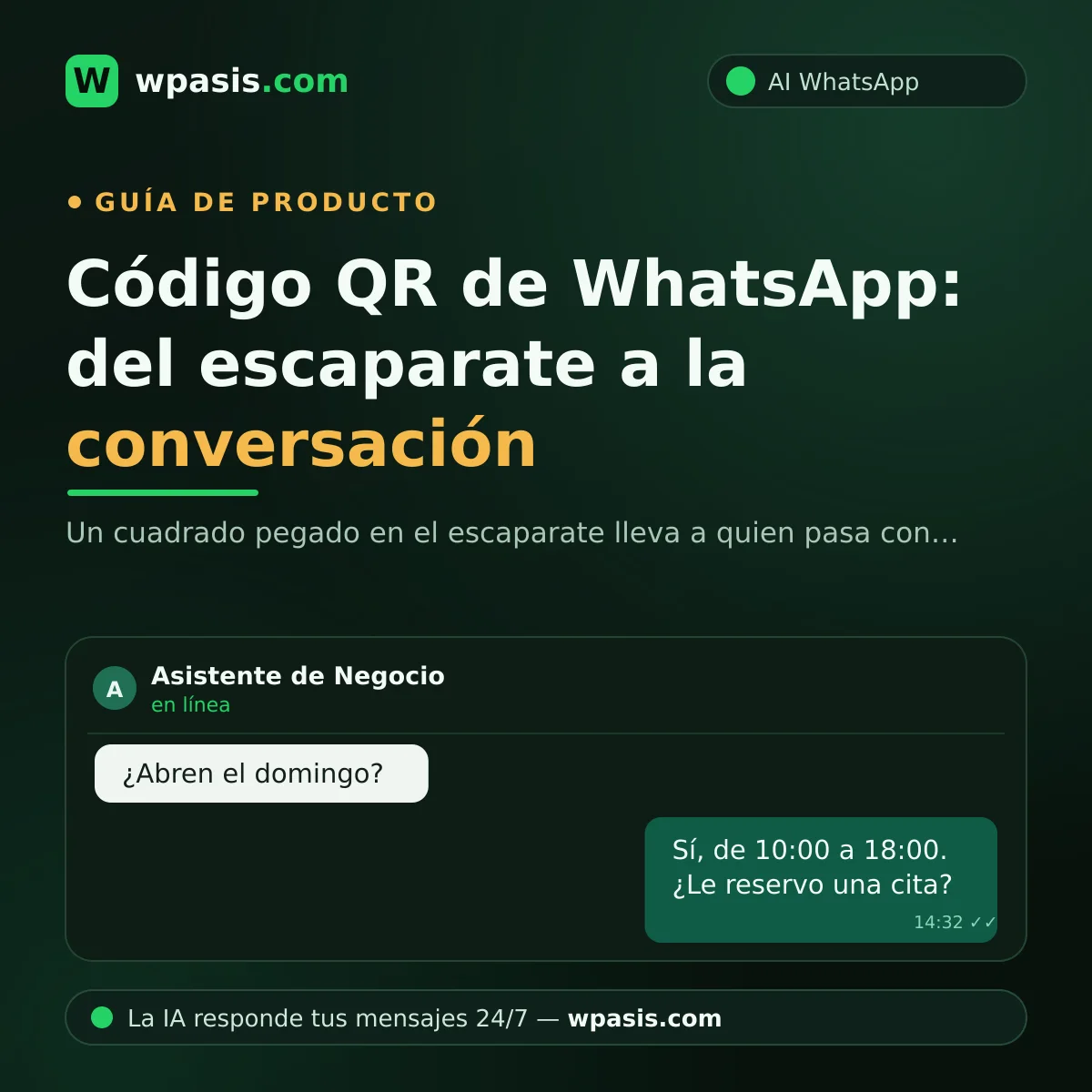 Código QR de WhatsApp: del escaparate a la conversación