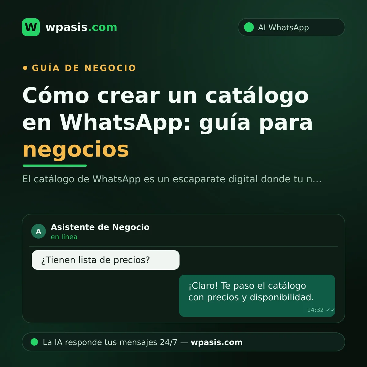 Cómo crear un catálogo en WhatsApp: guía para negocios
