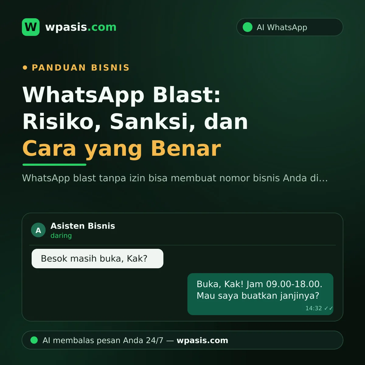 WhatsApp Blast: Risiko, Sanksi, dan Cara yang Benar