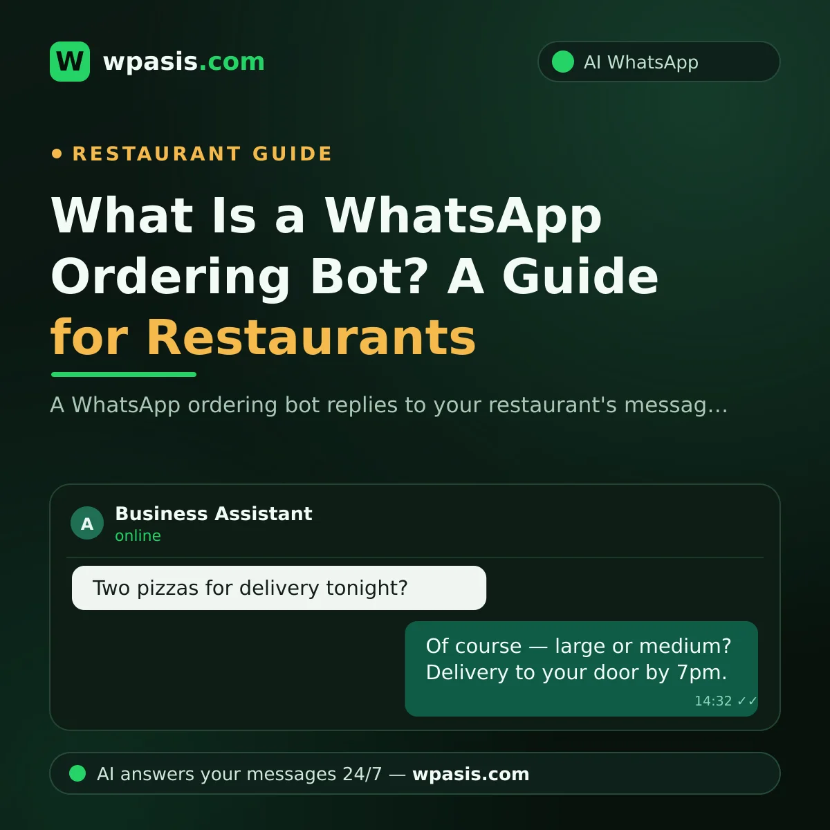 What Is a WhatsApp Ordering Bot? A Guide for Restaurants
