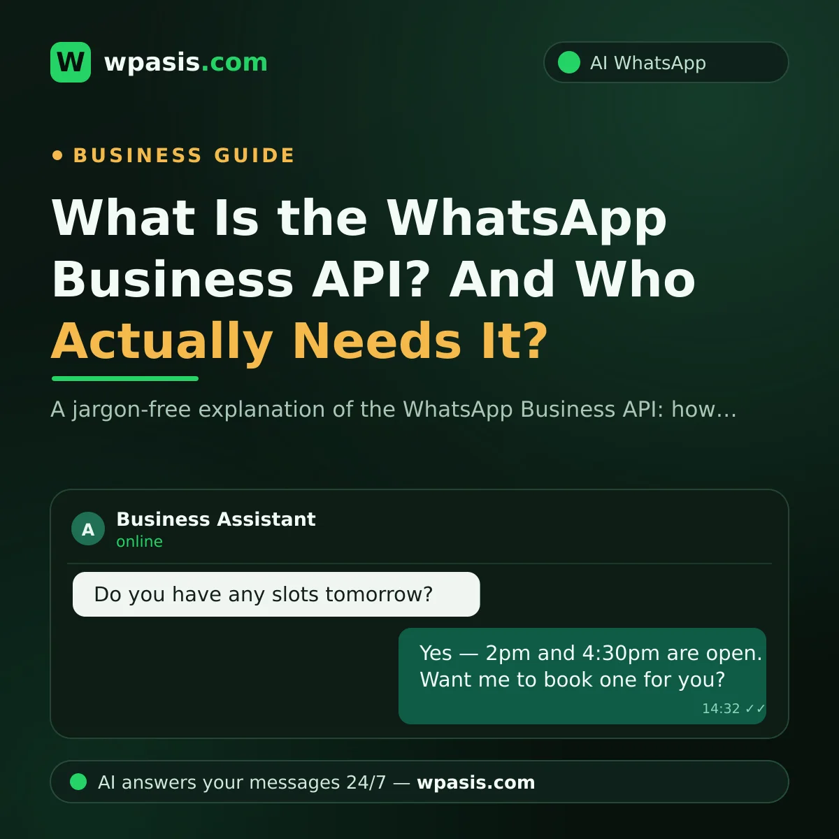 What Is the WhatsApp Business API? And Who Actually Needs It?
