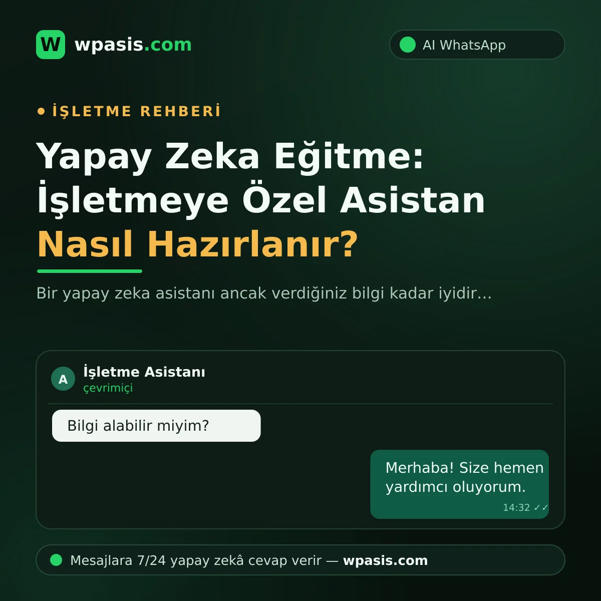 Yapay Zeka Eğitme: İşletmeye Özel Asistan Nasıl Hazırlanır?