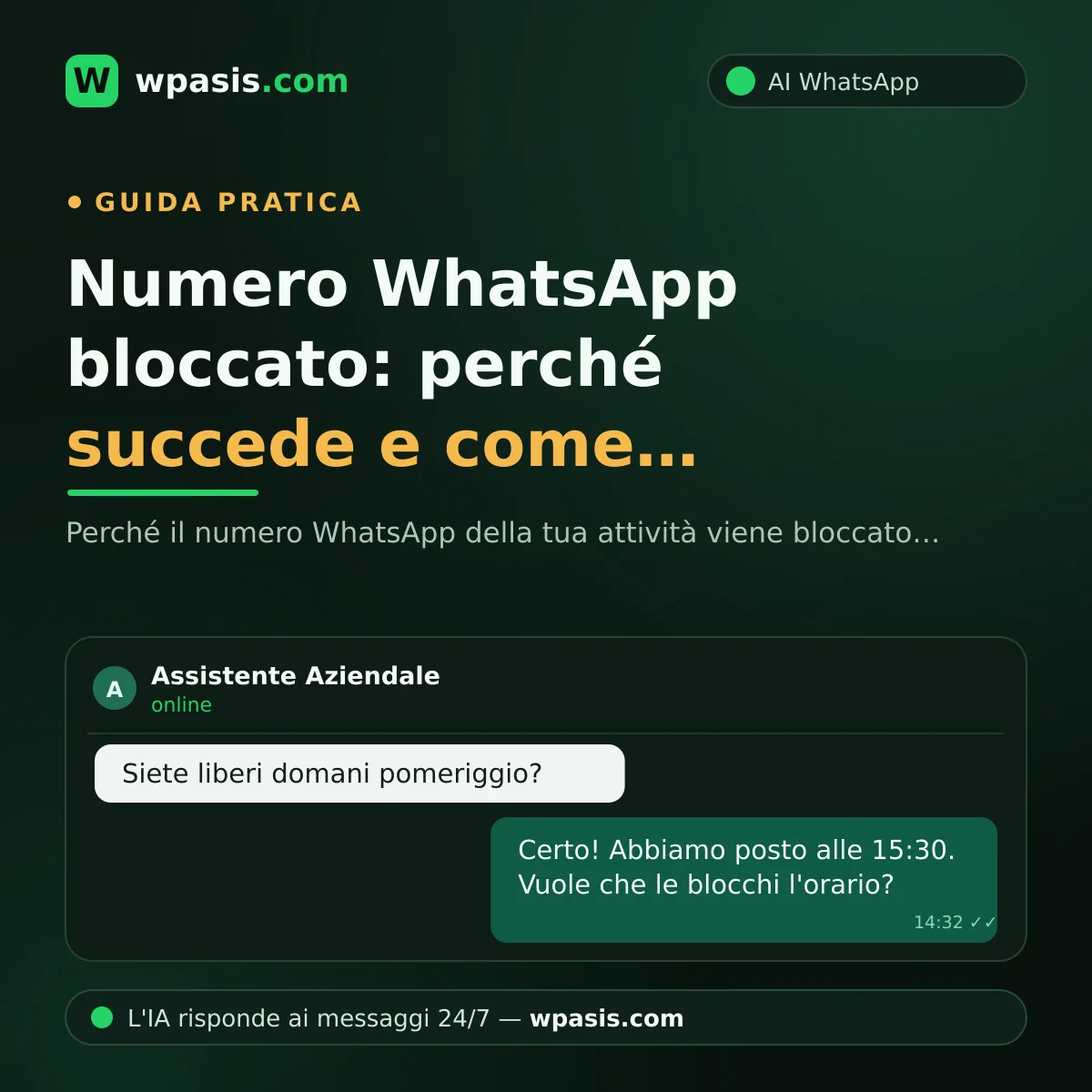 Numero WhatsApp bloccato: perché succede e come proteggersi