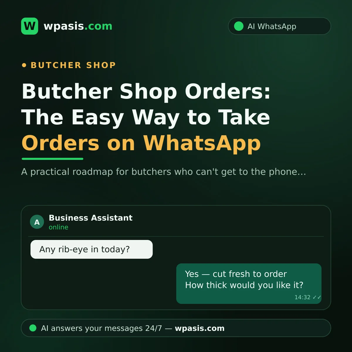 Butcher Shop Orders: The Easy Way to Take Orders on WhatsApp