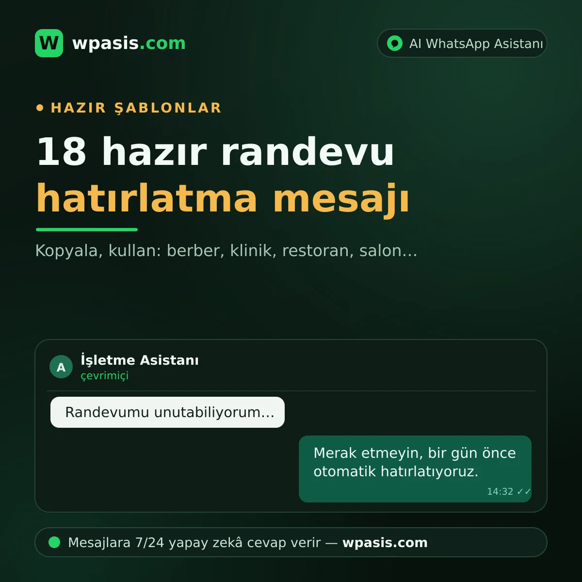 Randevu Hatırlatma Mesajı Örnekleri: 18 Hazır Şablon (Kopyala-Kullan)