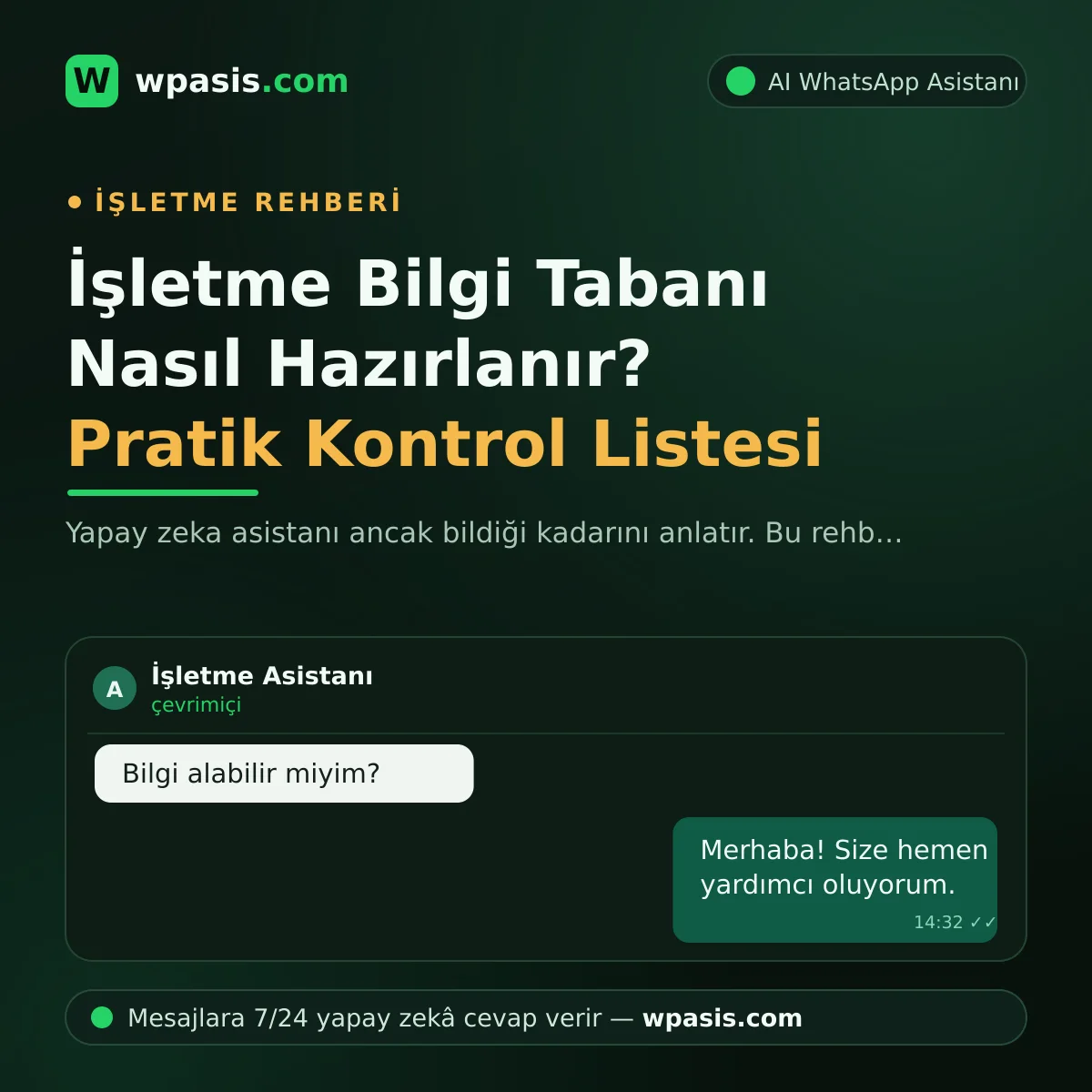 İşletme Bilgi Tabanı Nasıl Hazırlanır? Pratik Kontrol Listesi