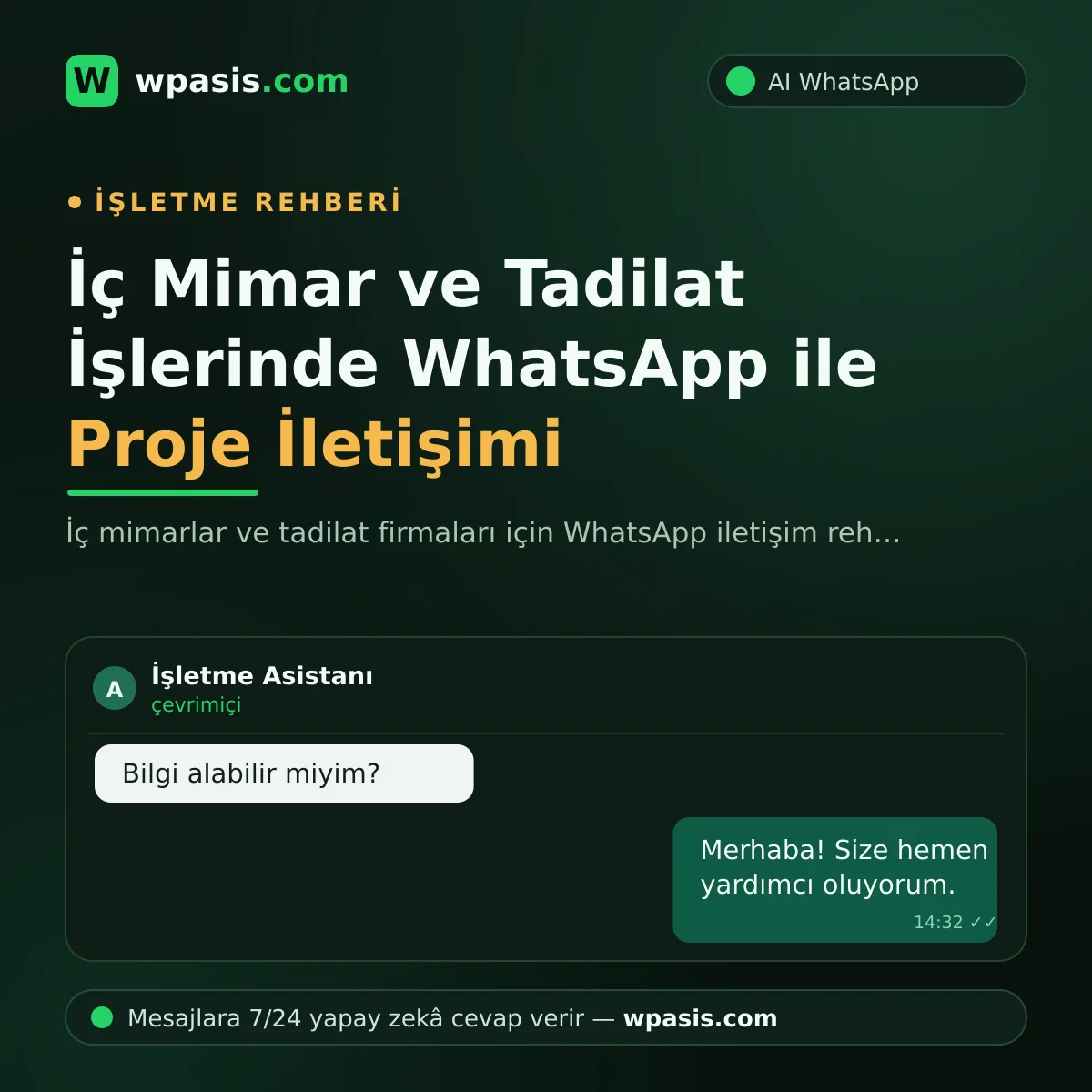 İç Mimar ve Tadilat İşlerinde WhatsApp ile Proje İletişimi