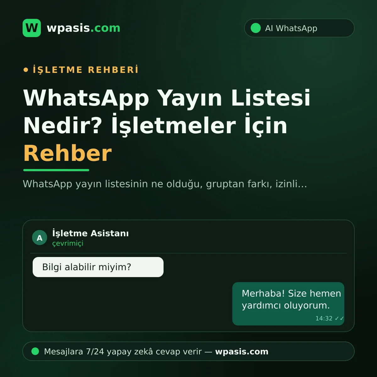 WhatsApp Yayın Listesi Nedir? İşletmeler İçin Rehber