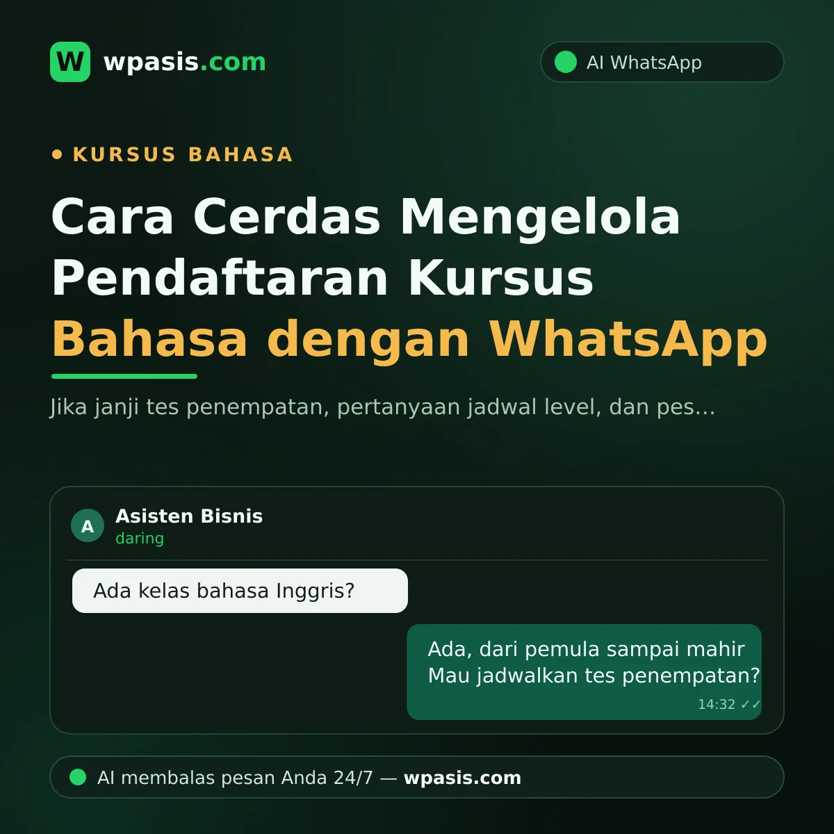 Cara Cerdas Mengelola Pendaftaran Kursus Bahasa dengan WhatsApp