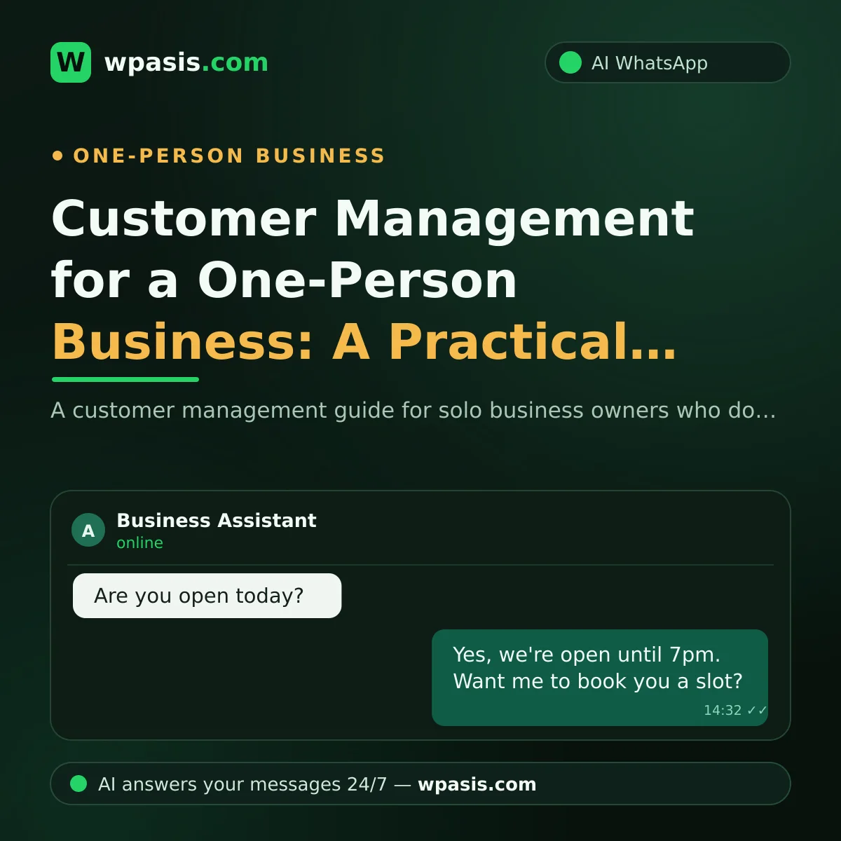 Customer Management for a One-Person Business: A Practical Guide