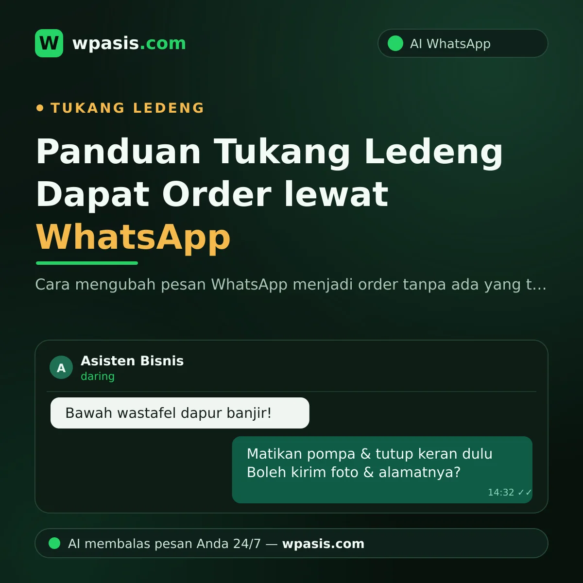Panduan Tukang Ledeng Dapat Order lewat WhatsApp