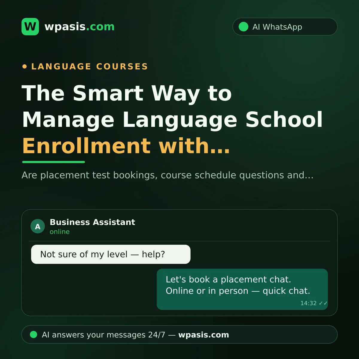 The Smart Way to Manage Language School Enrollment with WhatsApp