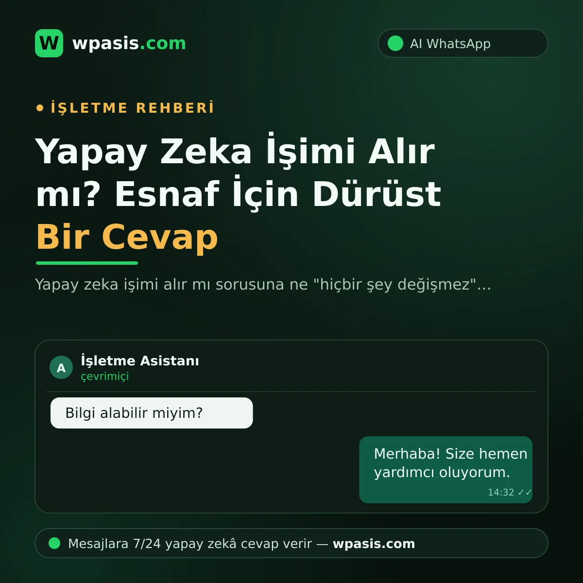 Yapay Zeka İşimi Alır mı? Esnaf İçin Dürüst Bir Cevap