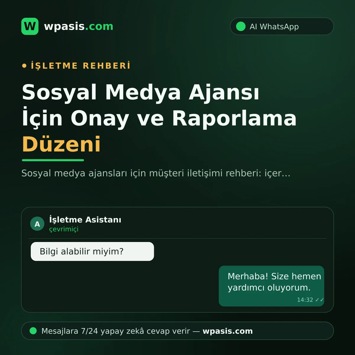 Sosyal Medya Ajansı İçin Onay ve Raporlama Düzeni
