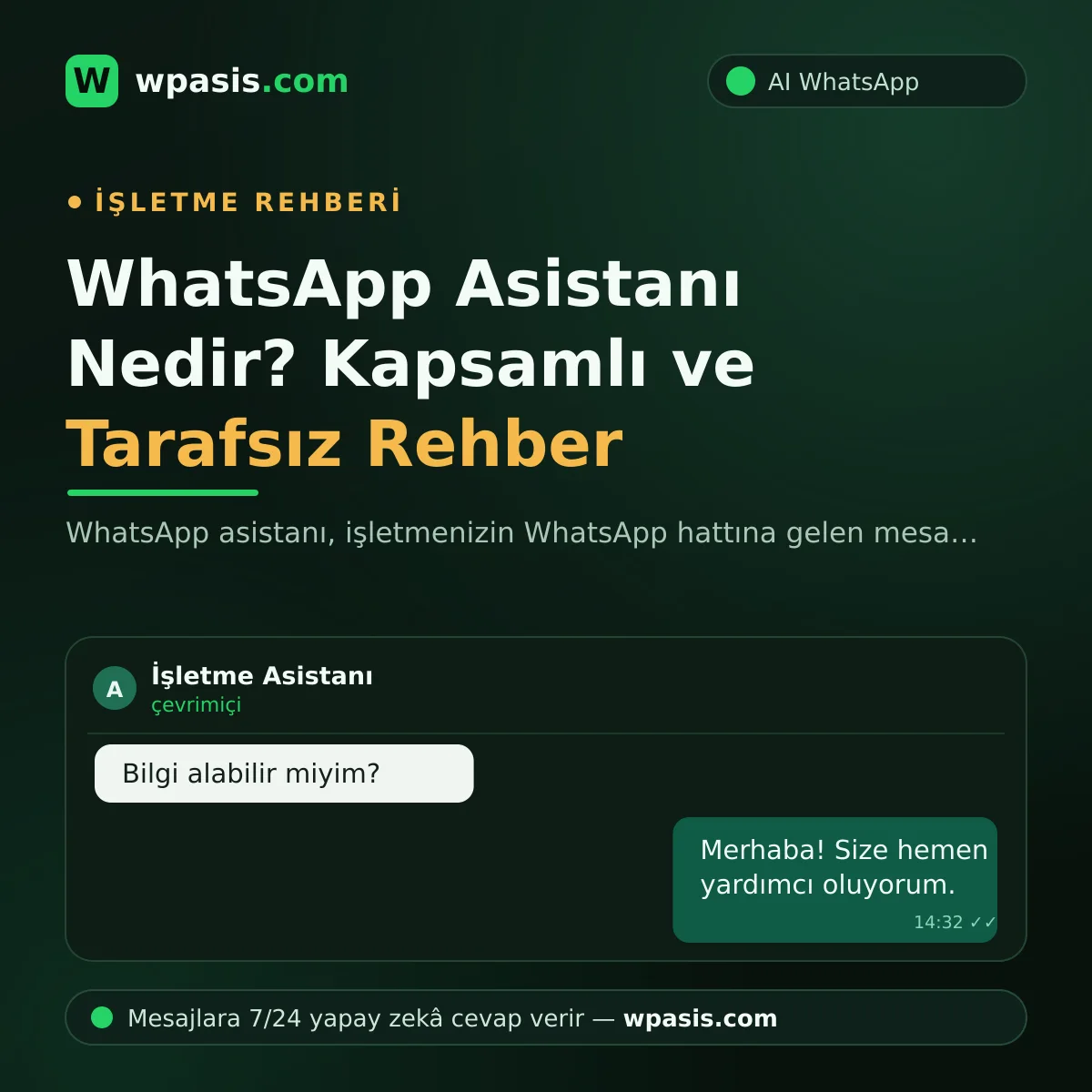 WhatsApp Asistanı Nedir? Kapsamlı ve Tarafsız Rehber