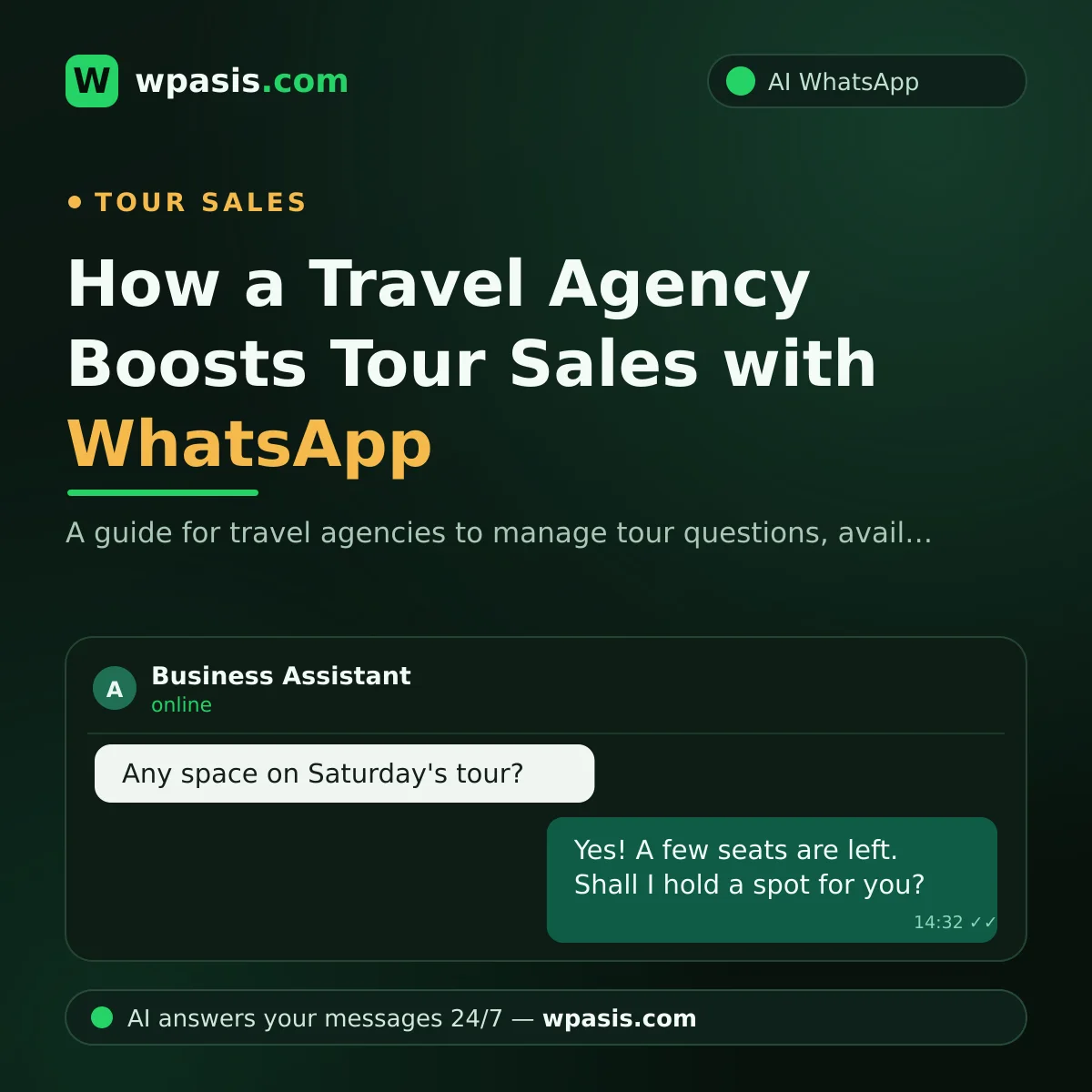 How a Travel Agency Boosts Tour Sales with WhatsApp