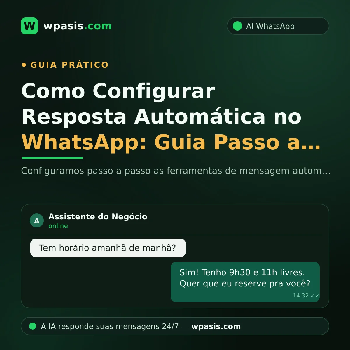 Como Configurar Resposta Automática no WhatsApp: Guia Passo a Passo