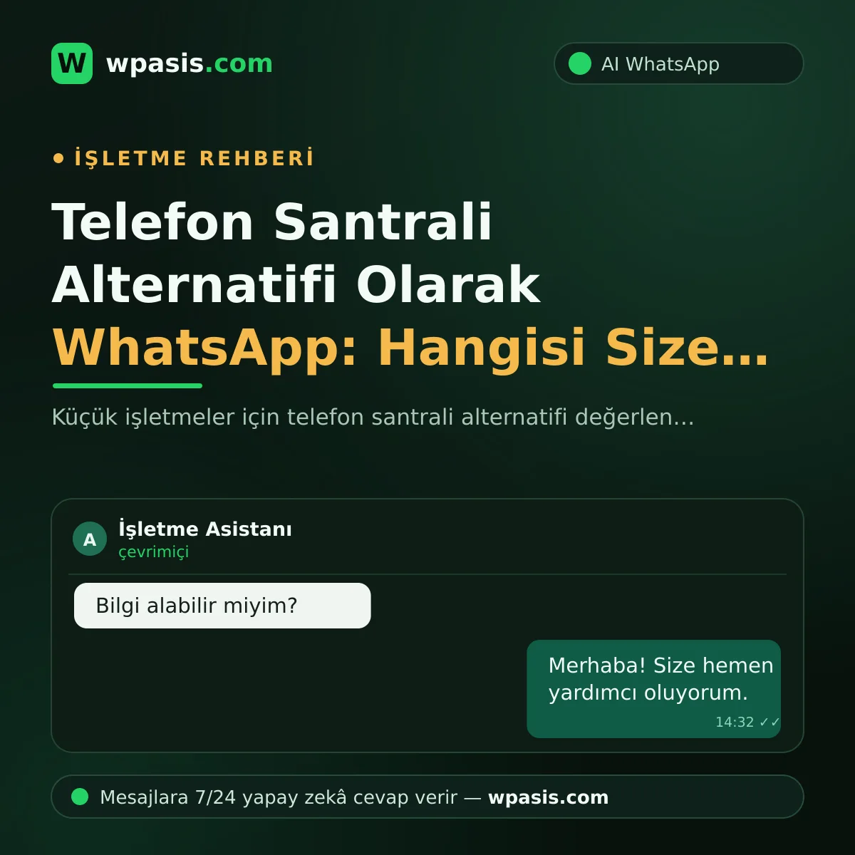 Telefon Santrali Alternatifi Olarak WhatsApp: Hangisi Size Uygun?