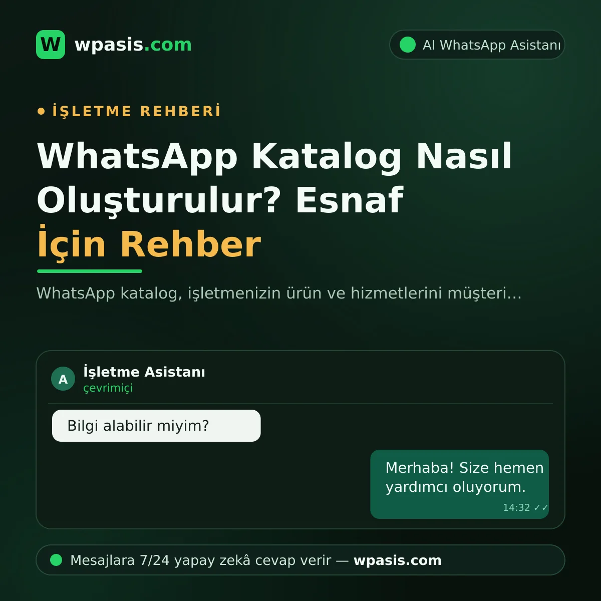 WhatsApp Katalog Nasıl Oluşturulur? Esnaf İçin Rehber