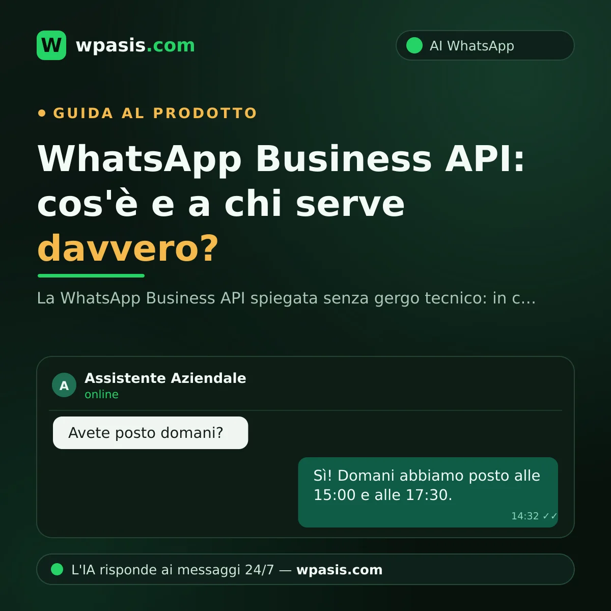 WhatsApp Business API: cos'è e a chi serve davvero?