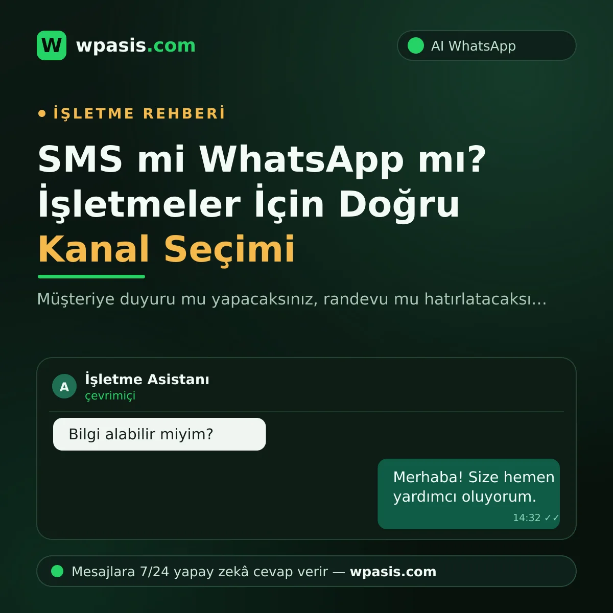 SMS mi WhatsApp mı? İşletmeler İçin Doğru Kanal Seçimi