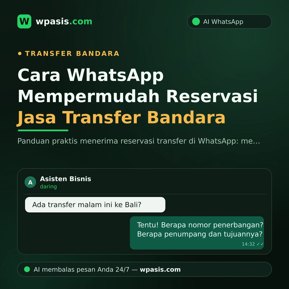 Cara WhatsApp Mempermudah Reservasi Jasa Transfer Bandara