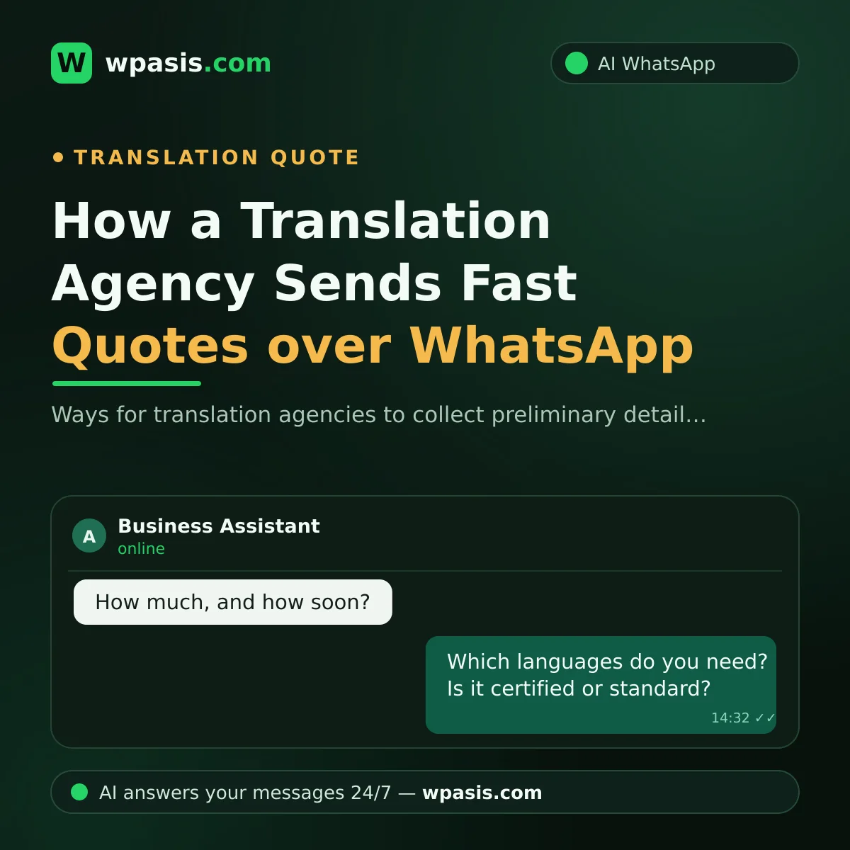 How a Translation Agency Sends Fast Quotes over WhatsApp