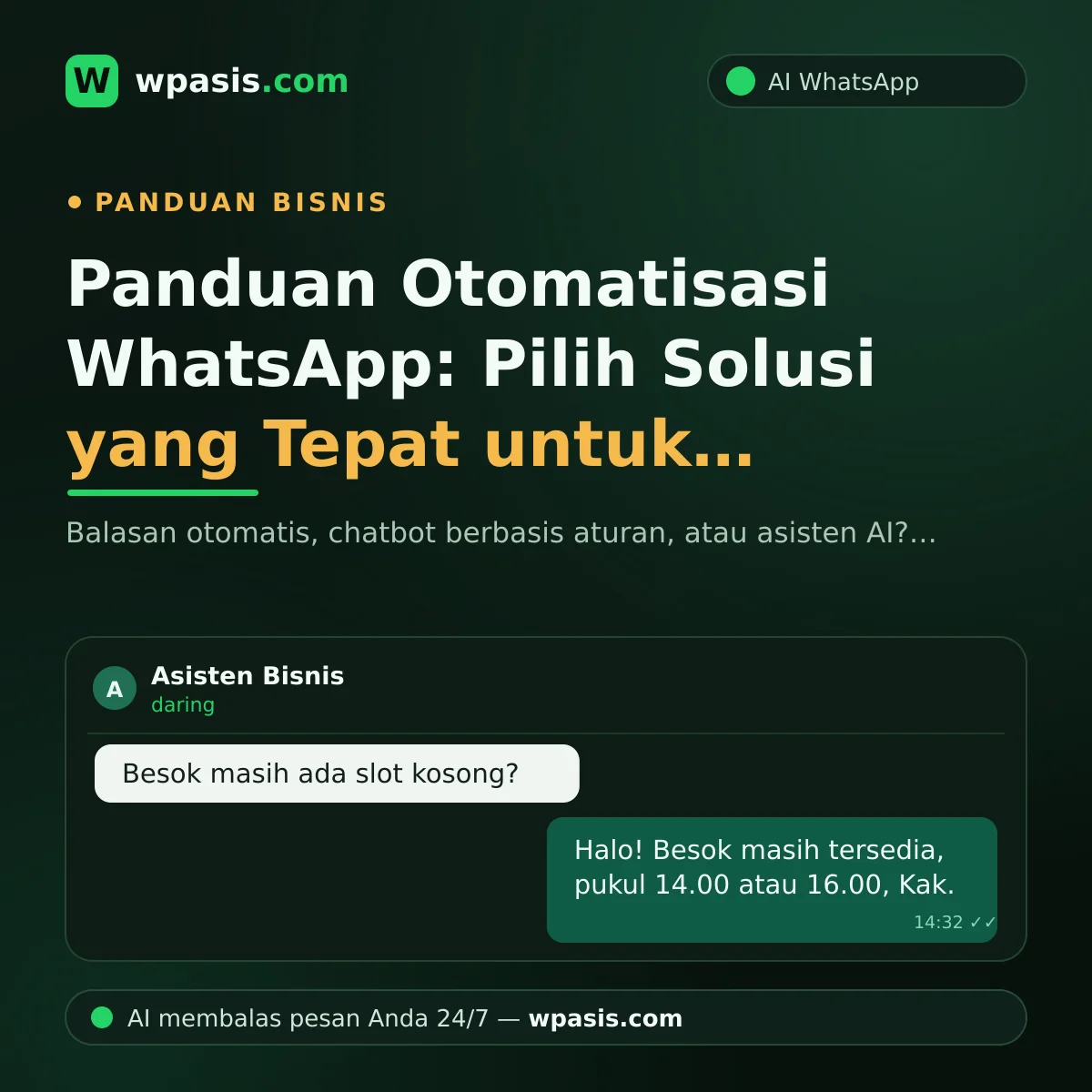 Panduan Otomatisasi WhatsApp: Pilih Solusi yang Tepat untuk Bisnis Anda