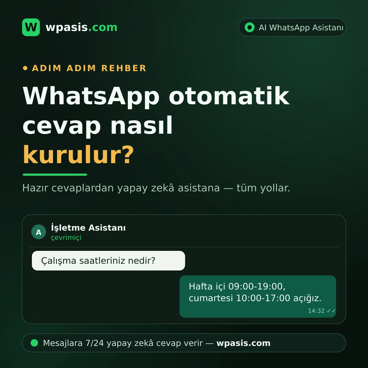 WhatsApp Otomatik Cevap Nasıl Kurulur? Adım Adım Rehber