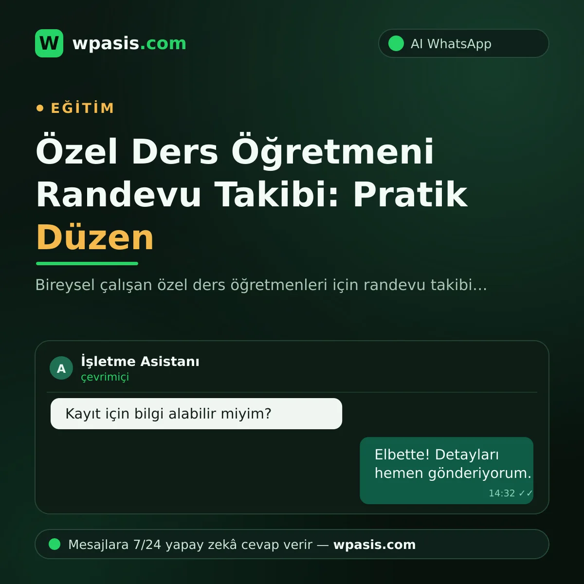 Özel Ders Öğretmeni Randevu Takibi: Pratik Düzen