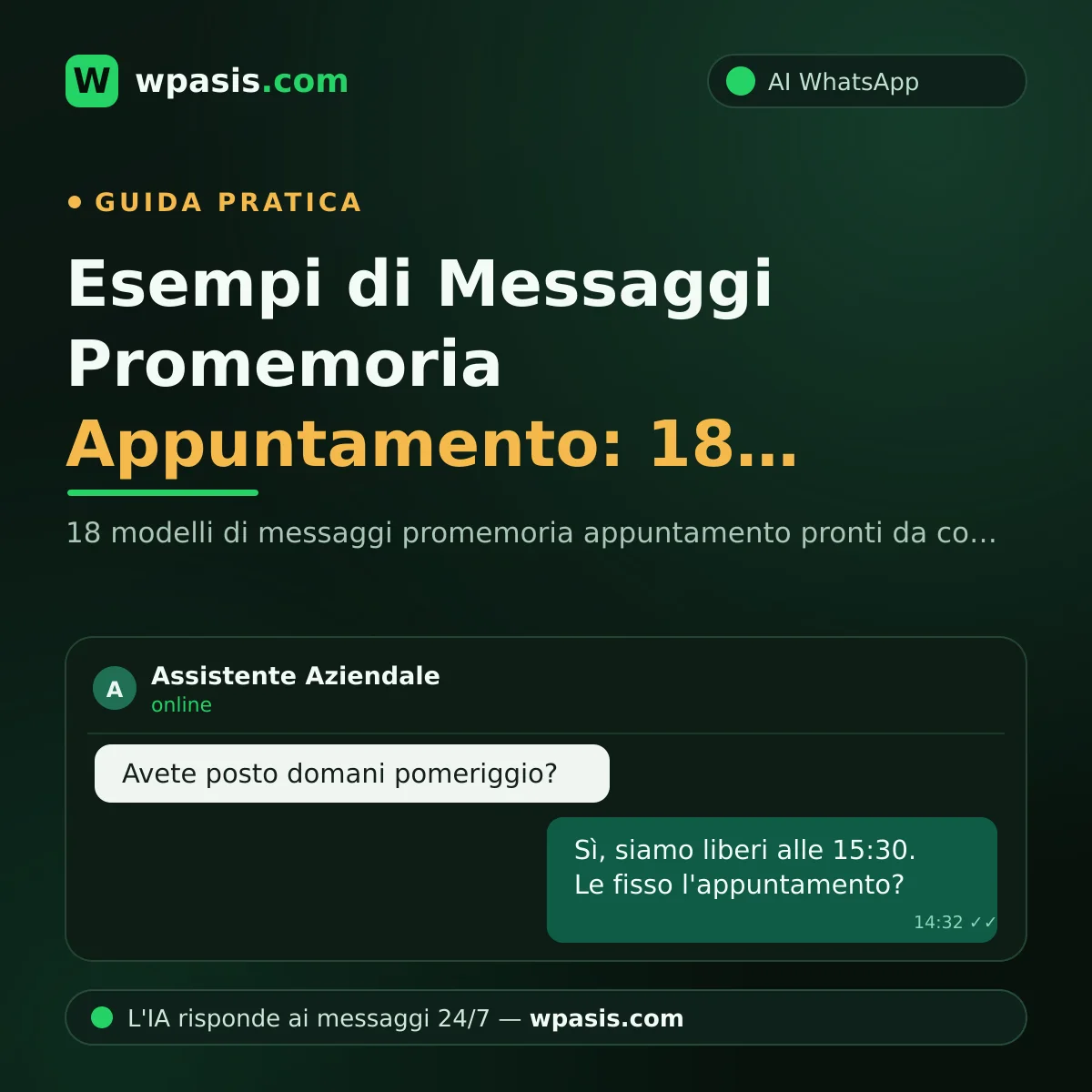 Esempi di Messaggi Promemoria Appuntamento: 18 Modelli Pronti da Copiare