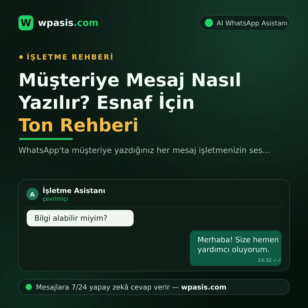 Müşteriye Mesaj Nasıl Yazılır? Esnaf İçin Ton Rehberi