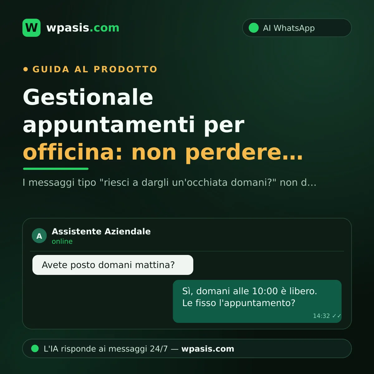Gestionale appuntamenti per officina: non perdere clienti mentre hai le mani nel motore