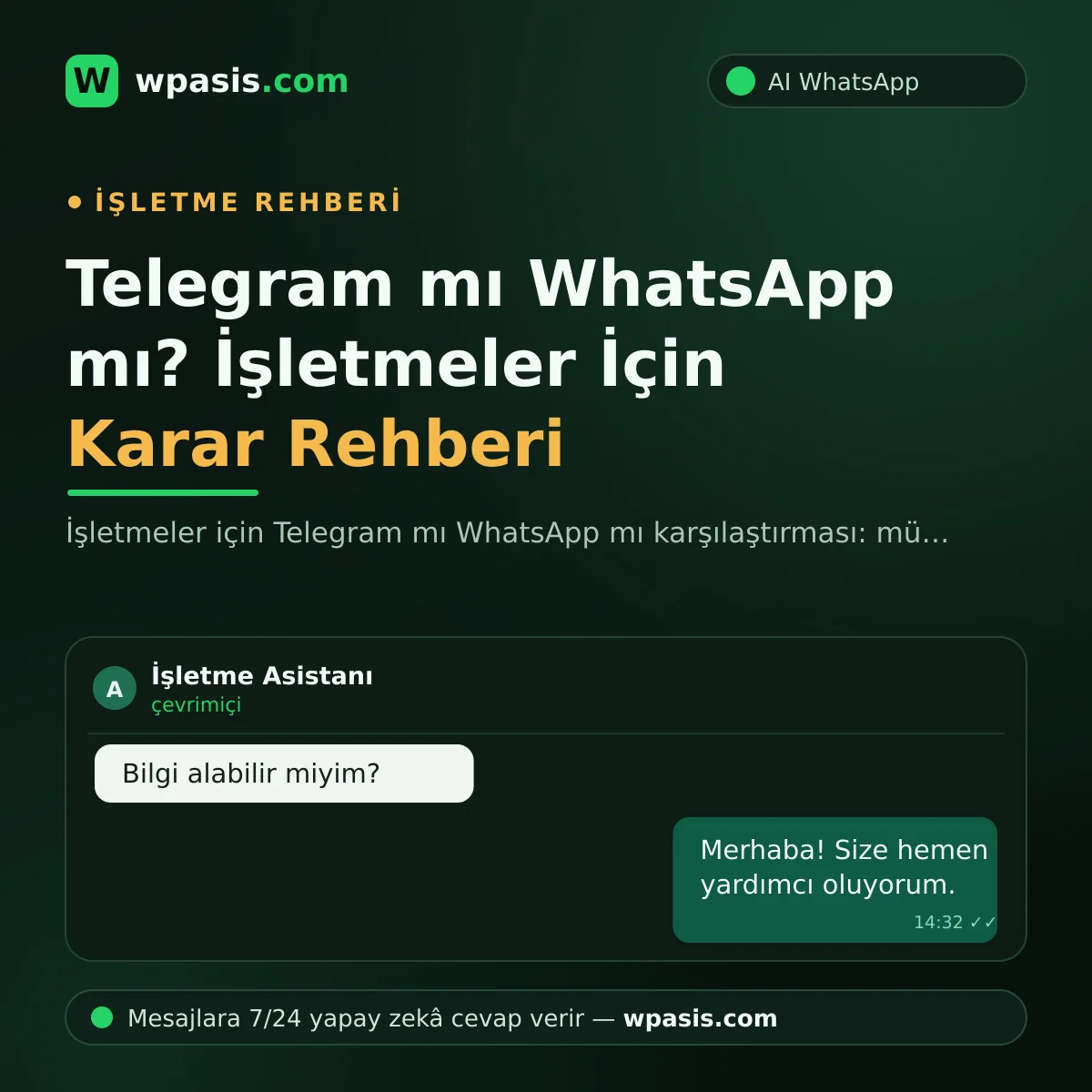 Telegram mı WhatsApp mı? İşletmeler İçin Karar Rehberi
