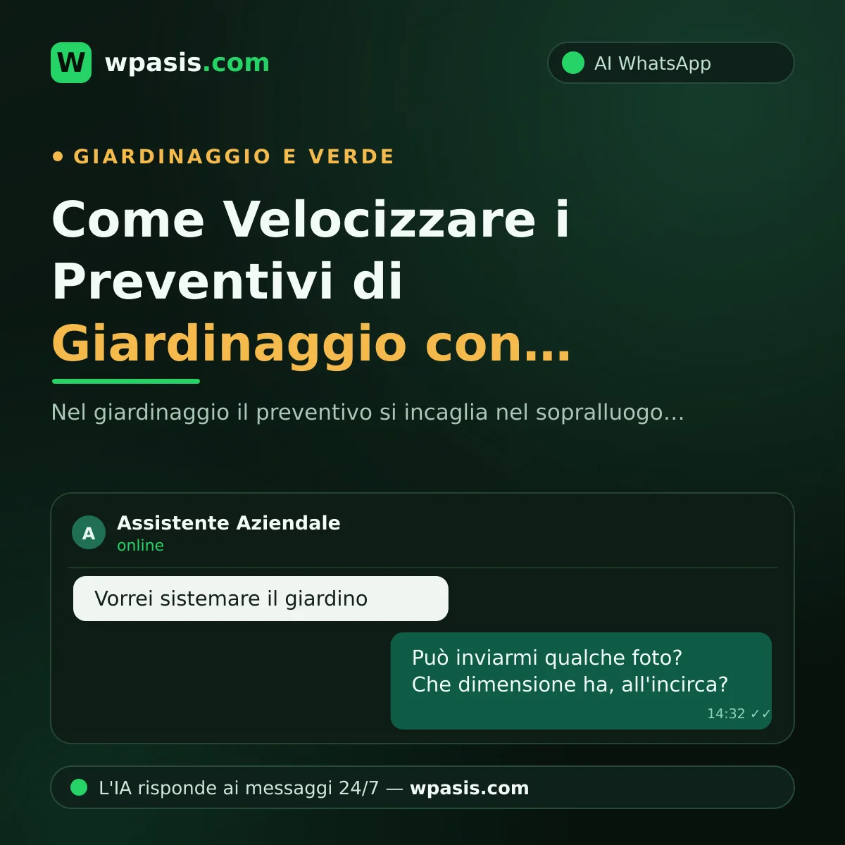 Come Velocizzare i Preventivi di Giardinaggio con WhatsApp